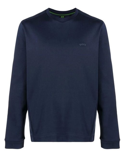 Boss Blue Sweat Salbo Curved À Logo Imprimé for men