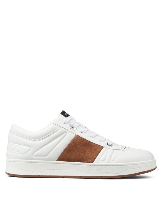 Jimmy Choo Leer Hawaii Low-top Sneakers in het Wit voor heren - Lyst