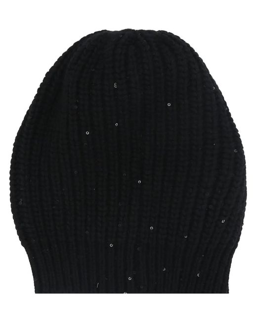 Brunello Cucinelli Black 'Diamante' Cap