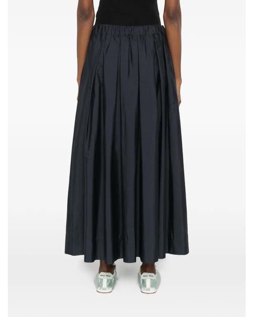 Max Mara Black Cotton Midi Skirt