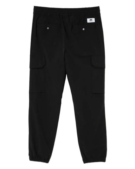 Chocoolate Black Logo-Patch Trousers for men