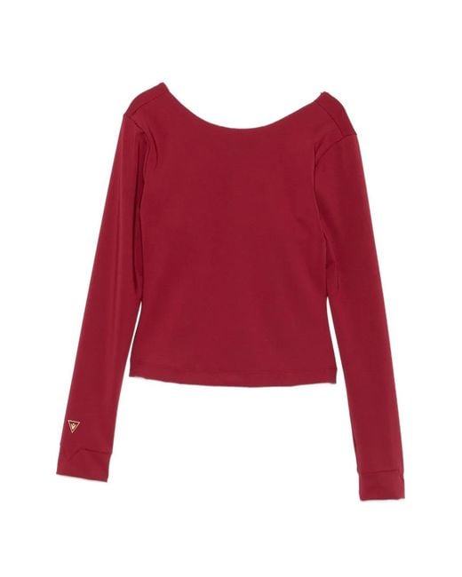 MACRON Red O.N.E. Scoop-Back Blouse