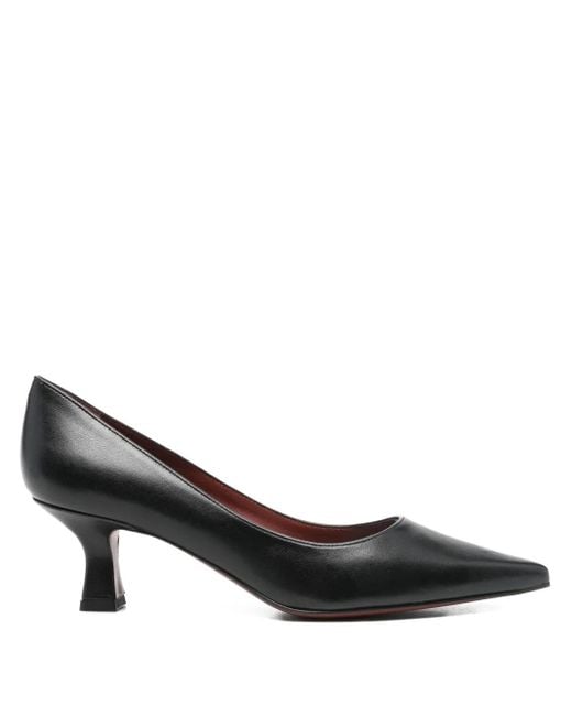 Roberto Festa Black Pointed-Toe Leather Pumps