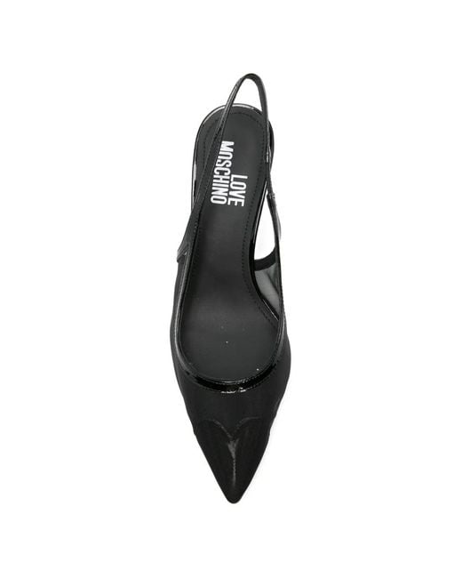 Love Moschino Metallic Mesh Point-Toe Pumps