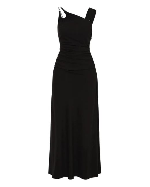 Rachel Gilbert Black Fitz Cut-Out Gathered Maxi Dress