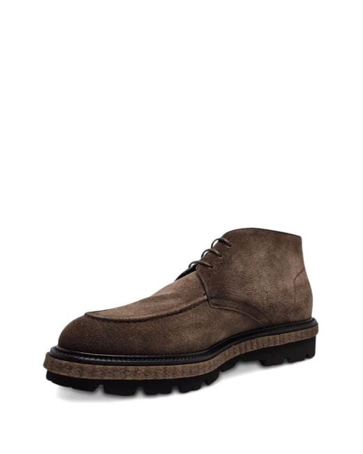 メンズ Neil Barrett レースアップ スエードブーツ Brown