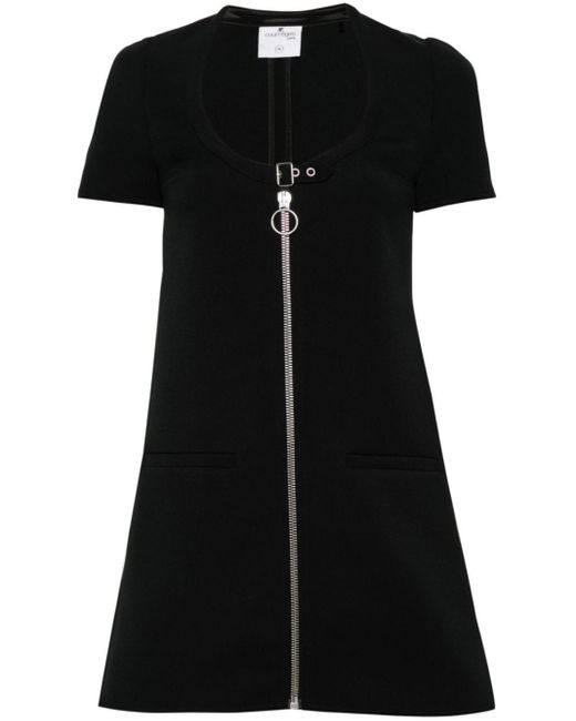 Robe courte Holistic à détail de boucle Courreges en coloris Black
