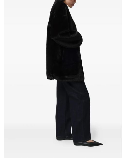 Apparis Black Jane Single-Breasted Coat