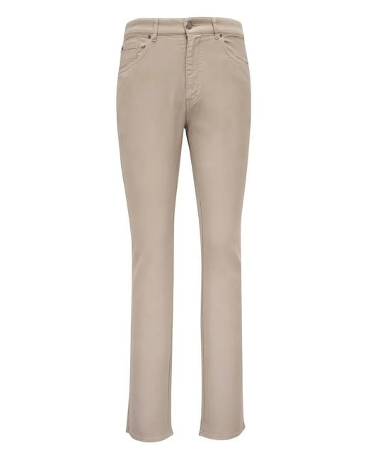 Peter Millar Gray Logo-Patch Trousers for men