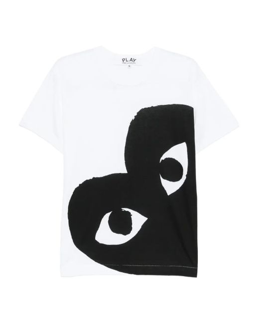 COMME DES GARÇONS PLAY Black Heart-Print T-Shirt