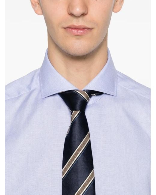 Dell'Oglio White Buttoned Long-Sleeve Shirt for men