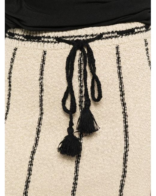 THE GARMENT Natural April Striped Mini Skirt