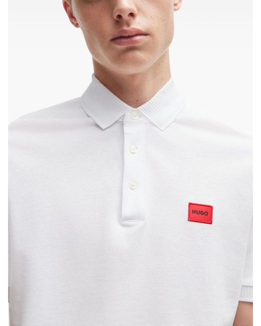 HUGO Poloshirt Met Logo-applicatie in het White voor heren