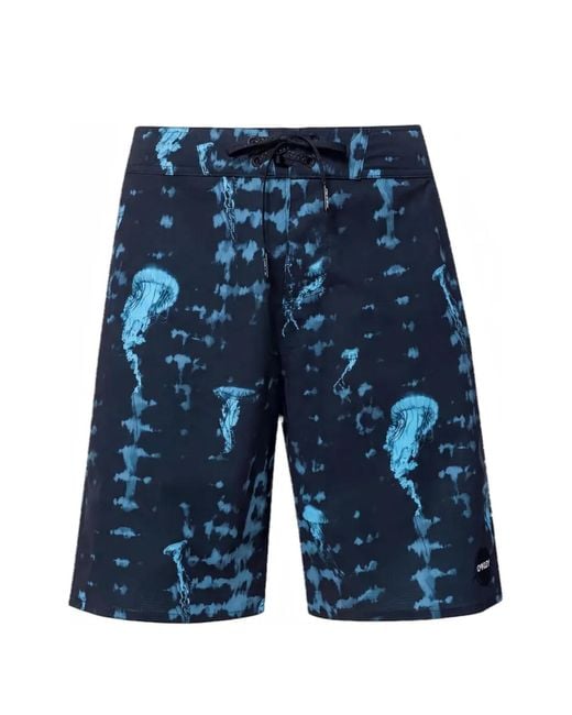 Oakley Blue Jellyfish-Print Shorts for men