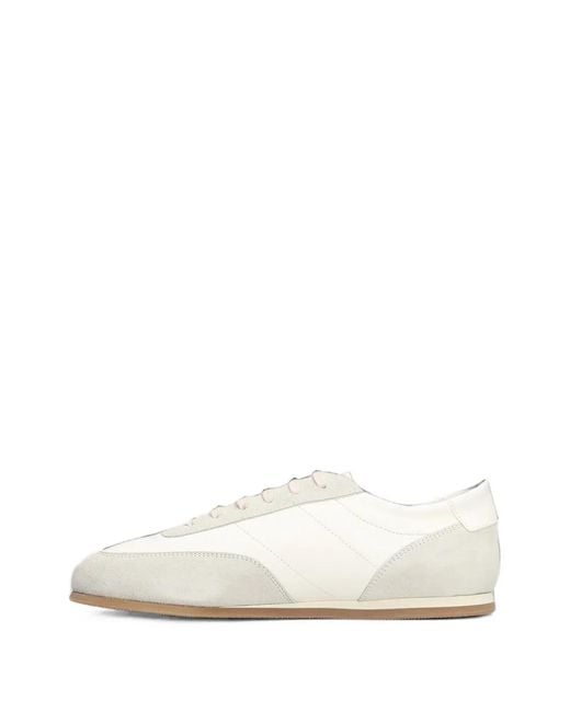 Common Projects White Minimal Runner Sneakers Mit Einsätzen