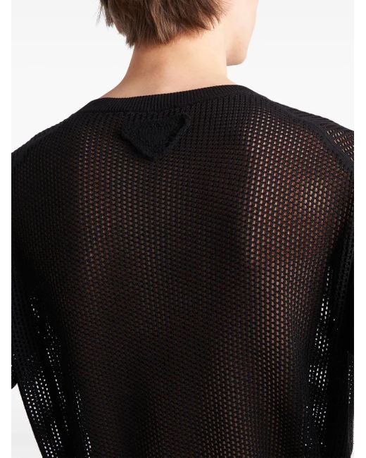 Prada Black Maglia Rete for men