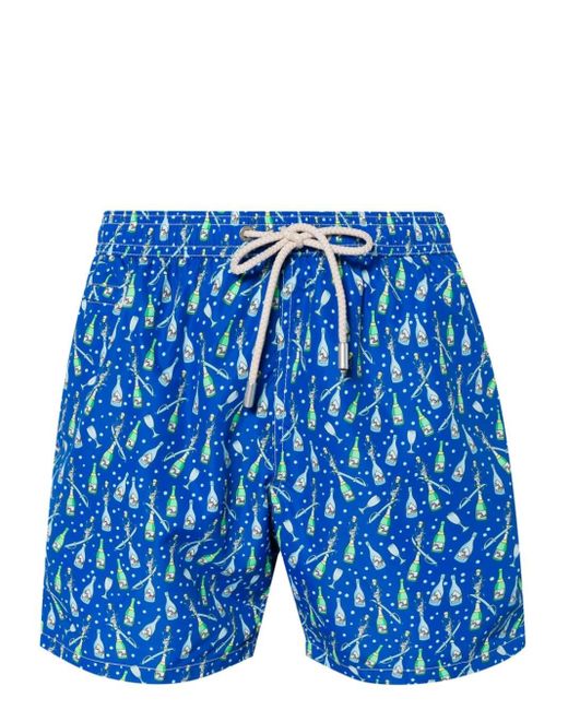 Mc2 Saint Barth Blue Lighting Graphic-print Swim Shorts for men