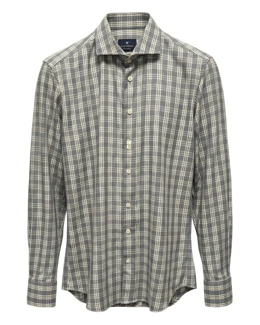 BASTONCINO Gray Plaid Shirt for men