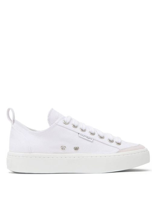 Courreges White Canvas 01 Lace-up Sneakers