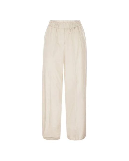 Peserico White Elasticated-Waist Track Pants