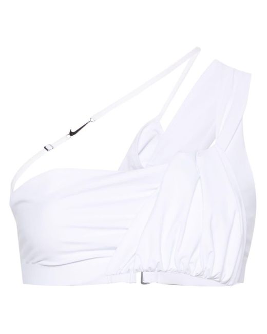 Nike White X Jacquemus One-shoulder Crop Top