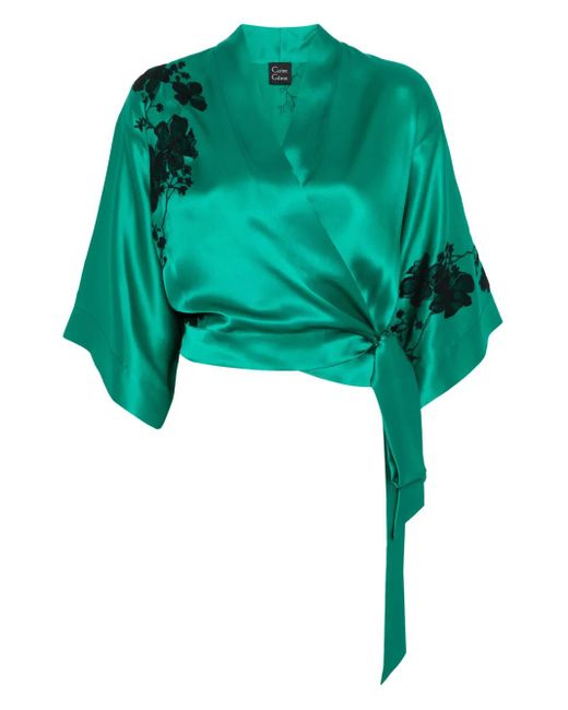 Carine Gilson レースディテール シャツ Green