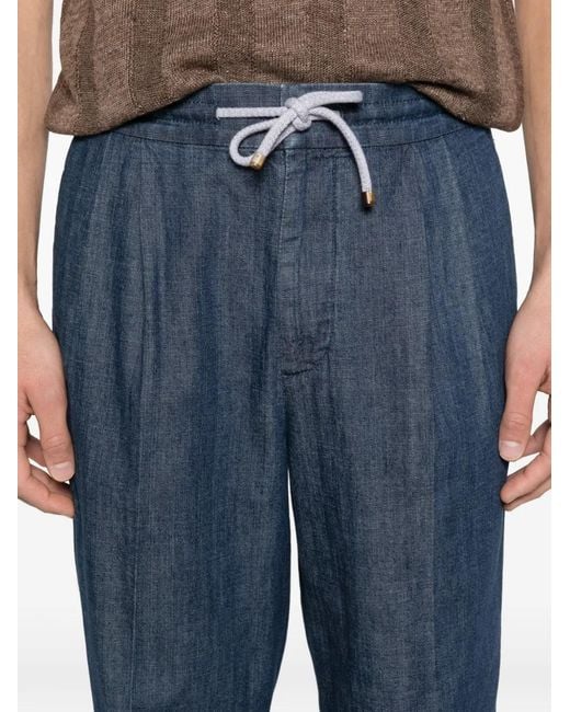 Brunello Cucinelli Blue Denim Pants for men