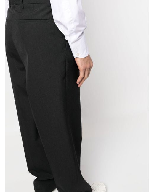 Givenchy Black Pressed Crease Wide-leg Trousers for men