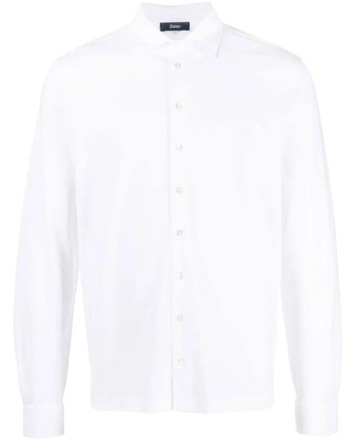 メンズ Herno スプレッドカラー シャツ White