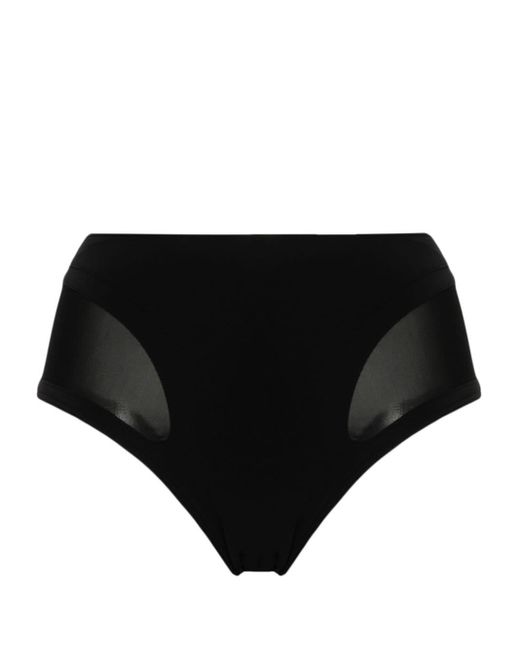 Mugler Black Panelled Bikini Bottom