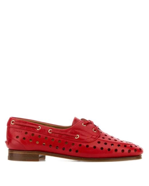 Bally Party レースアップ シューズ Red