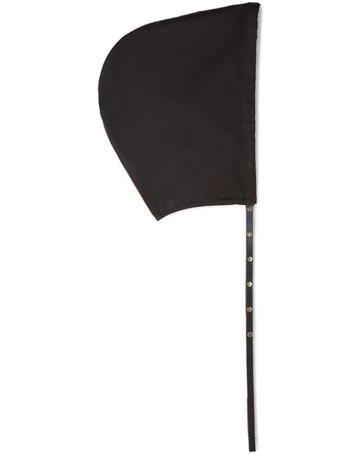 Capuche détachable à bords en cuir Jil Sander pour homme en coloris Black