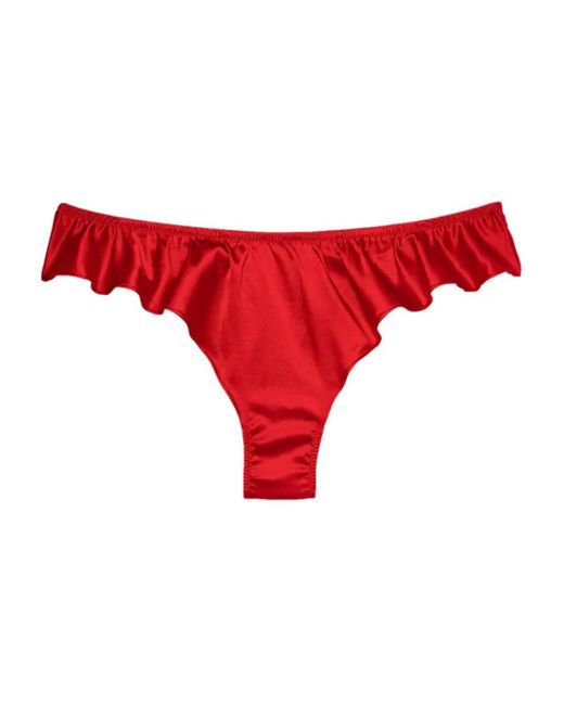 Fleur du Mal Red Silk Briefs