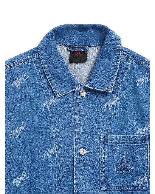 Nike Blue Flight Heritage Denim Jacket for men