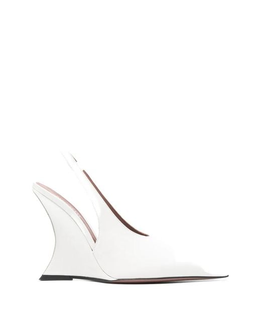 Paris Texas White Sculpted-Heel Pumps