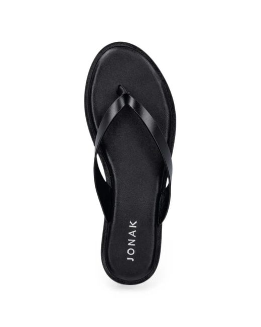 JONAK PARIS Black Witty Leather Sandals