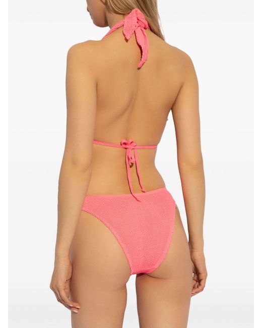 Bondeye Pink Bound Seersucker Bikini Bottoms