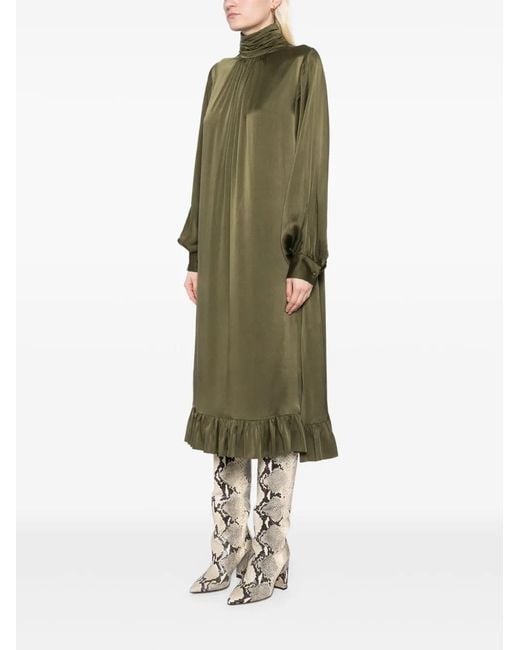 Cynthia Rowley Green Monroe Silk Charmeuse Dress
