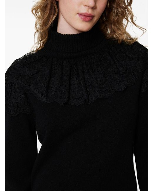 Twin Set Black High-Neck Sweater