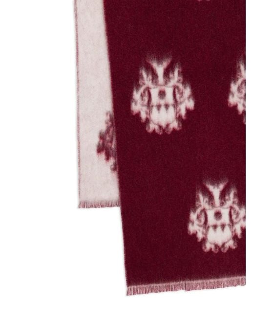 Bally Purple Intarsia Scarf