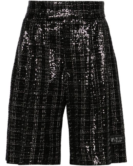 Shorts con paillettes di Amiri in Black da Uomo