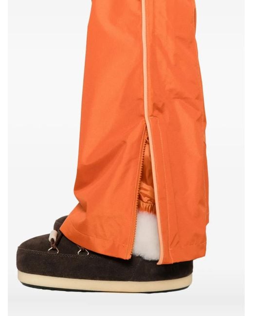 Farm Rio Orange Side-Stripe Ski Pants