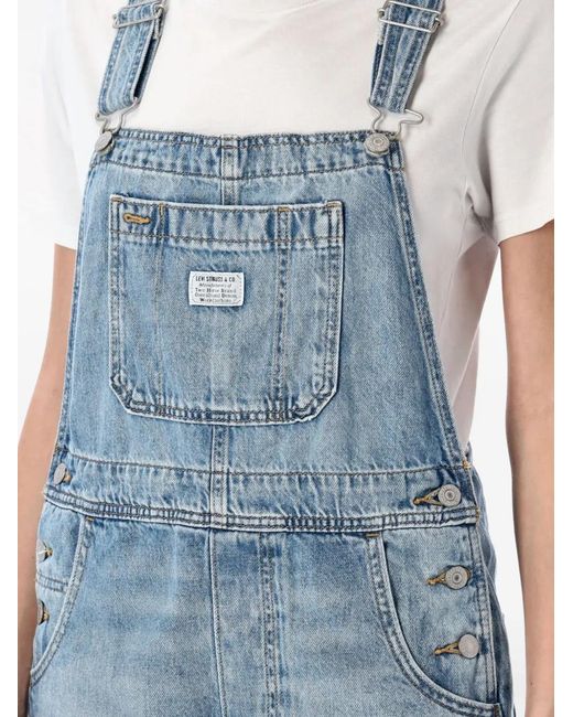 Levi's Blue Logo-Patch Jumpsuit