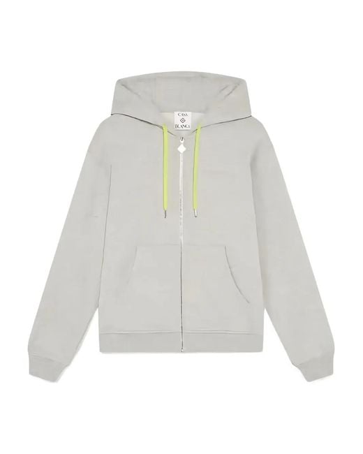Casablanca White Drawstring Hooded Hoodie for men