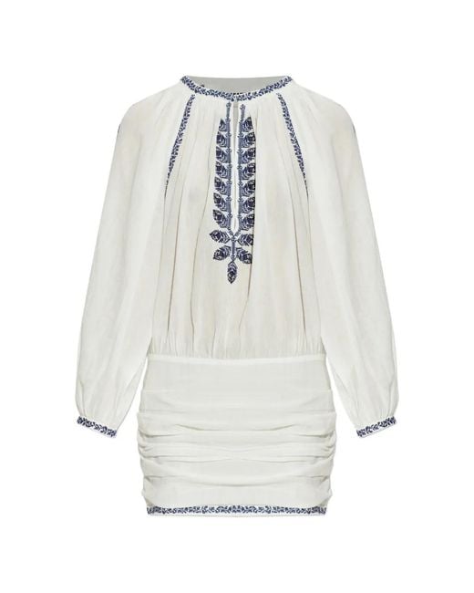 Isabel Marant White Ludy Ecru Cotton Dresses