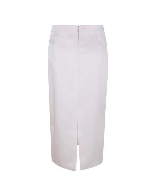 Twinset White Split Skirt