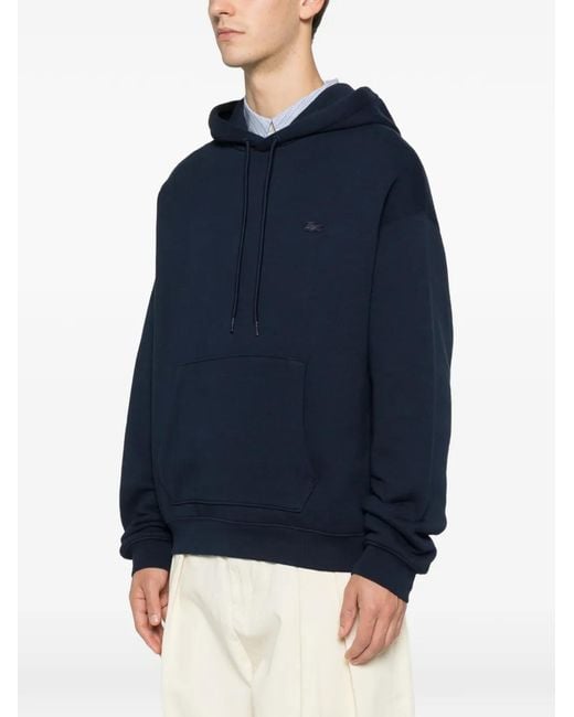 Lacoste Blue Logo-Patch Drawstring Hoodie