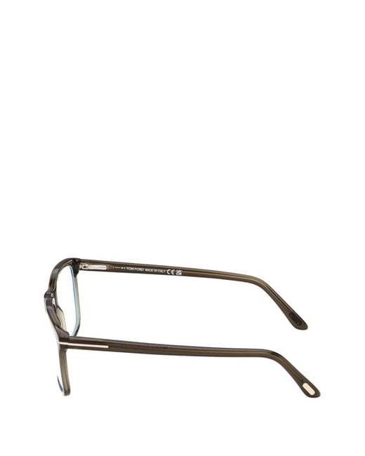Tom Ford Natural Lunettes De Vue Carrées À Logo for men