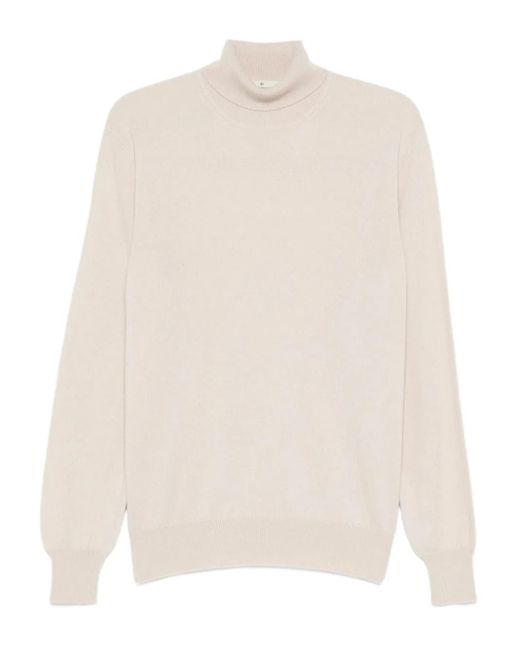 Bruno Manetti White Cashmere Jumper for men