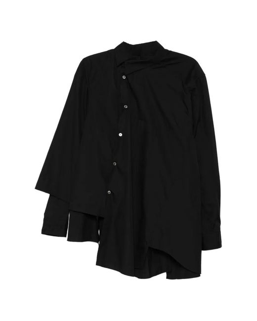 Comme des Garçons Black Asymmetric Button Shirt for men